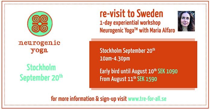 Stockholm, Sweden - Neurogenic Yoga™ 1-day workshop (open to general public)