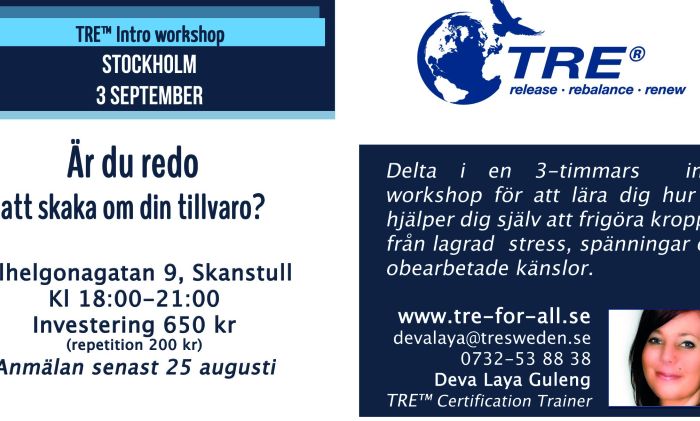 Stockholm, Sweden - TRE™ Intro Workshop (open to general public, given in Swedish)