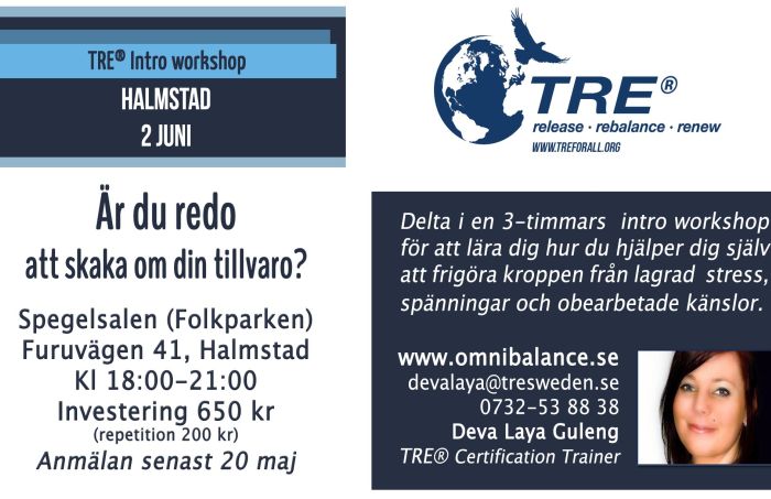 Halmstad, Sweden - TRE® Intro workshop (open to general public)