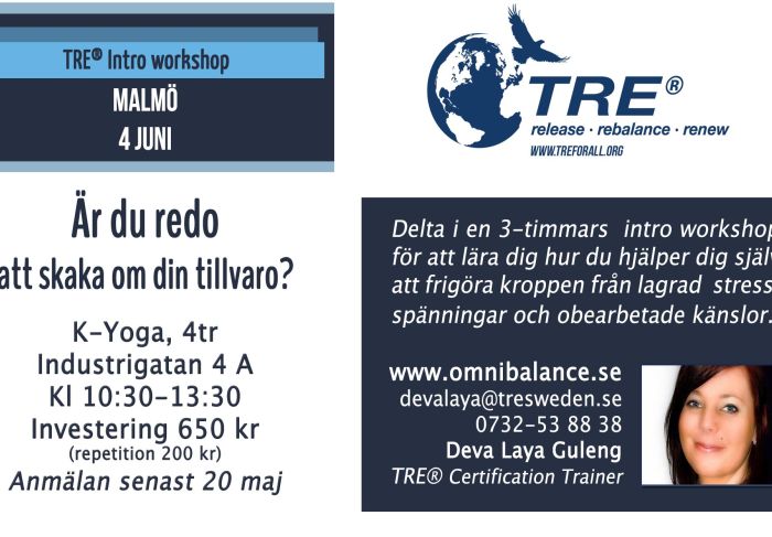 MALMÖ, Sweden - TRE® Intro workshop (open to general public)