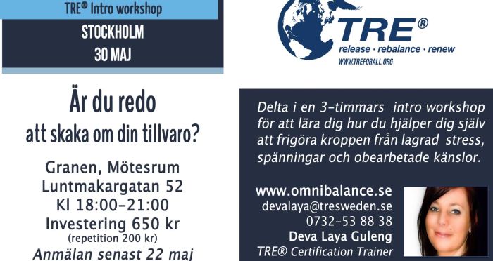 Stockholm, Sweden - TRE® Intro workshop (open to general public)