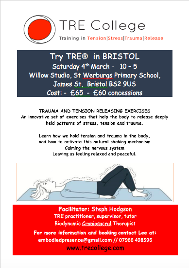 BRISTOL,  UK.   INTRO TO TRE DAYLONG WORKSHOP - ALL WELCOME 
